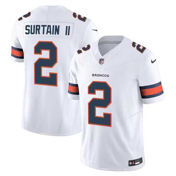 Men & Women & Youth Denver Broncos #2 Pat Surtain II White 2024 Draft F.U.S.E. Vapor Limited Stitched Jersey,We sell and wholesale Men & Women & Youth Denver Broncos #2 Pat Surtain II White 2024 Draft F.U.S.E. Vapor Limited Stitched Jersey on line form chian!